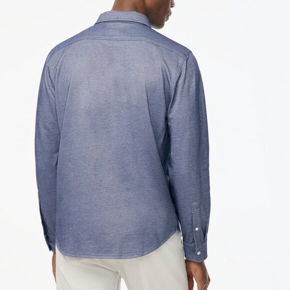 J. Crew Factory Sz. XXL Dusty Twilight Performance Knit Oxford Shirt Preppy Work - Picture 5 of 16